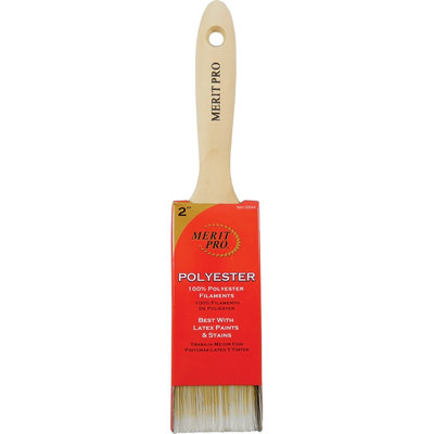 Merit Pro 00044 2" 100% Polyester Beavertail Paint Brush-1PK