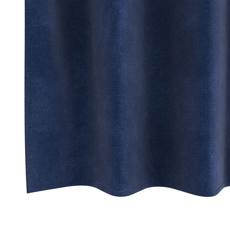 Curtains Polyester Medium Decorative Inlays, 140cm Width x 140cm Drop, Navy
