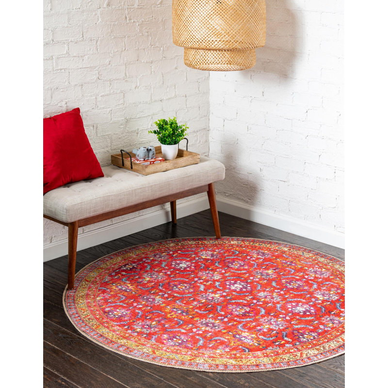 Oppie Oriental Indoor Rug, Round 3'6"