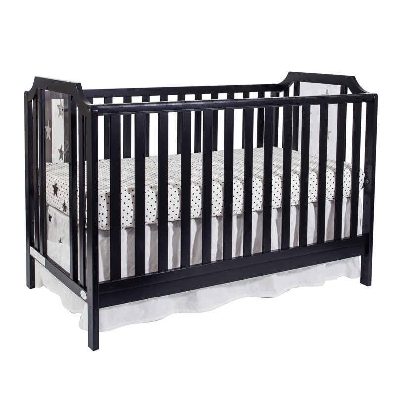 Lit de bébé convertible 3-en-1 Celeste noir, Noir