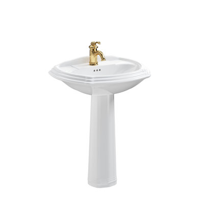 Soren Pedestal Lavatory, White