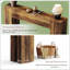 Console rustique en bois avec plateau renforcé robuste et finition vieillie pour les couloirs et les entrées-616685084