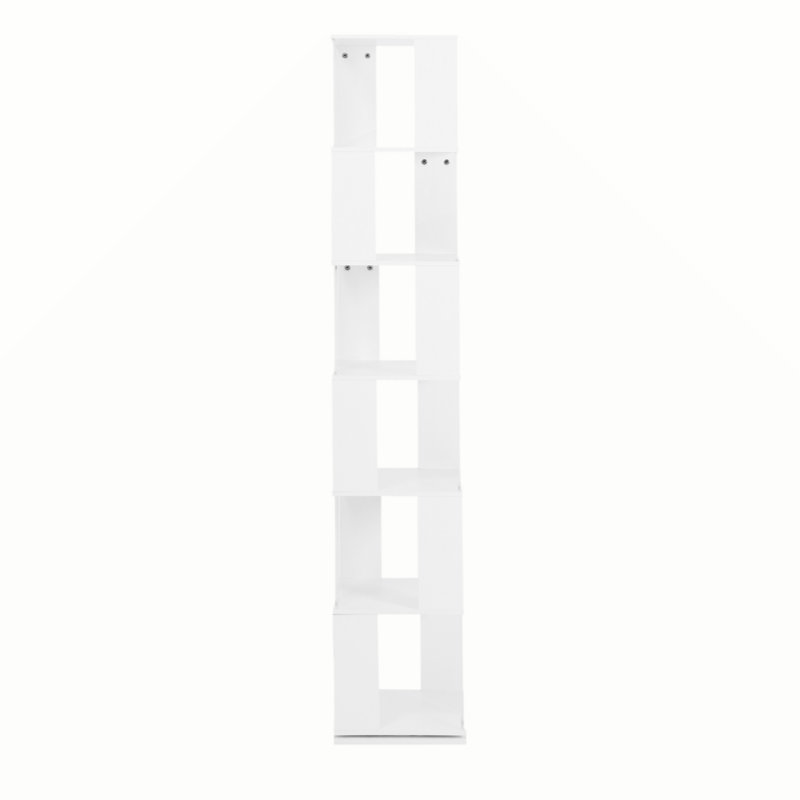 Bibliothèque rotative à 6 niveaux, bibliothèque simple avec plaque en acrylique