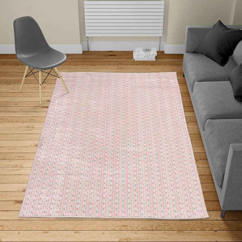 Tapis blanc rose / bleu, Rectangle 10 pi x 15 pi