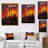 Red Industrial Factory Polution III - Factories Wall Decor-872740490-872740494