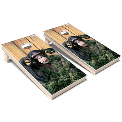 Ensemble de planches en cornhole Wild Animal Chimpanzee