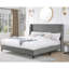 Très grand lit en velours gris - à oreilles pour une chambre relaxante au design élégant et pratique-121104077-121104074