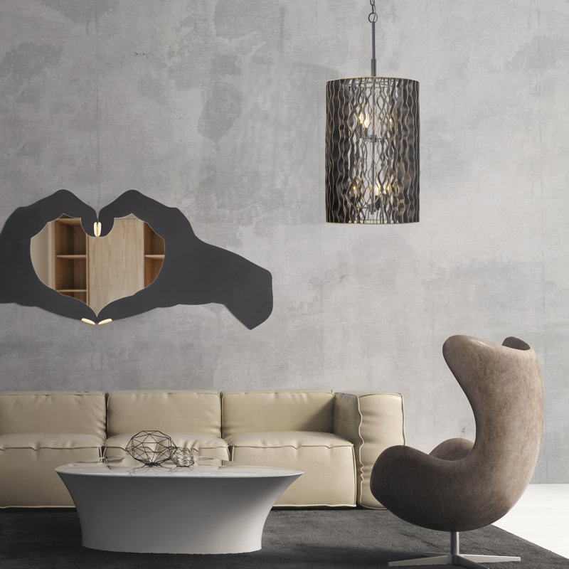 Luminaire suspendu 6 lumières Estela