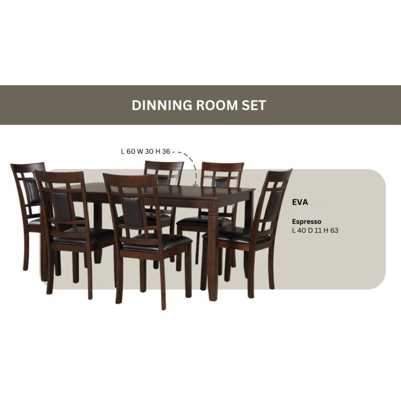 7 Piece Dining with Table and 6 Chairs