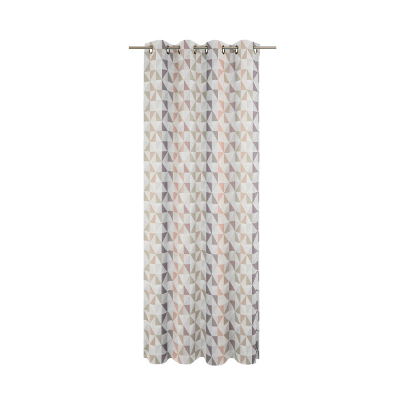 Gareth Room Darkening Curtain Single Panel, 132cm Width x 175cm Drop, Pink/Purple/Beige