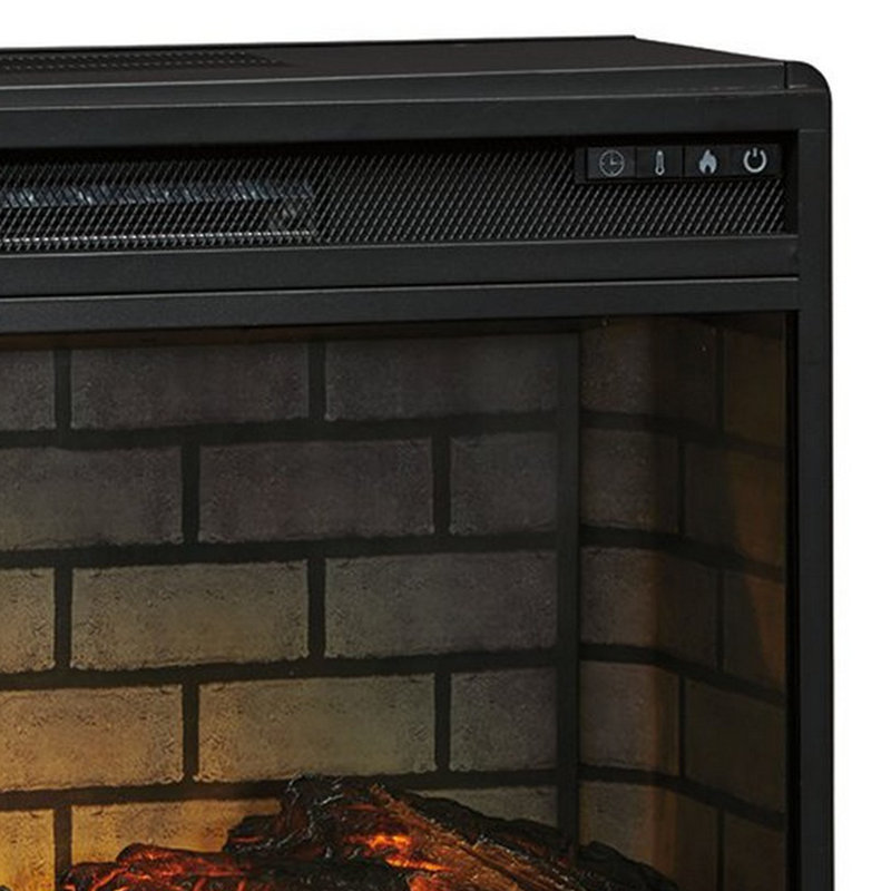 Westhampton Black Electric Fireplace Insert, 24.13" H x 31.25" W x 8.75" D