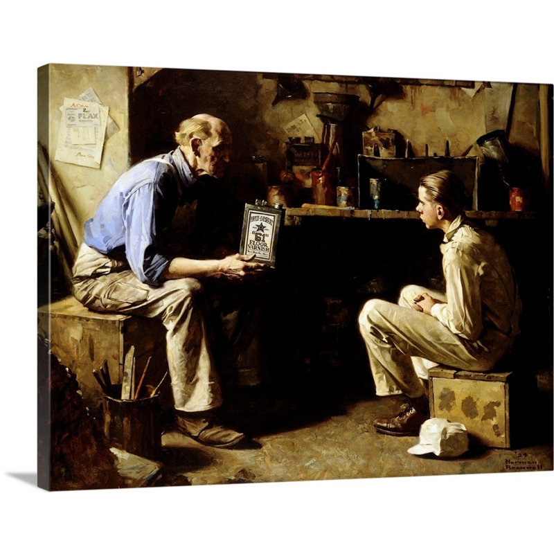 Art mural sur toile Norman Rockwell, H 24 po x l 32 po x P 1,25 po, Toile tendue