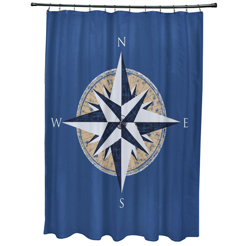 Rideau de douche Compass, Bleu