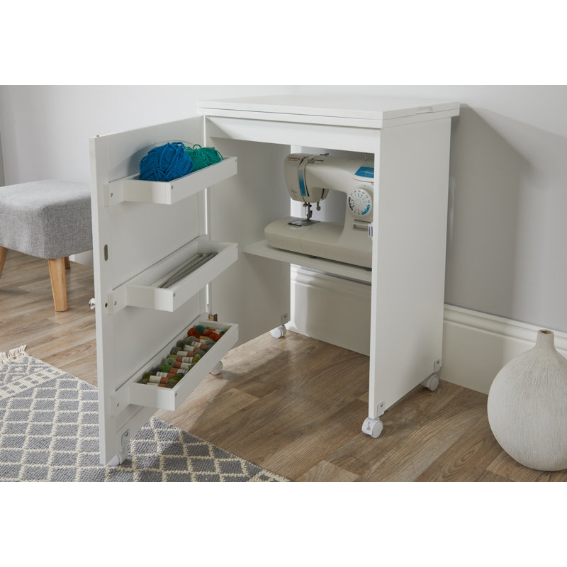 Owatonna 59cm x 40cm Foldable Craft Table with Wheels