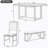 6-Piece Dining Table Set
