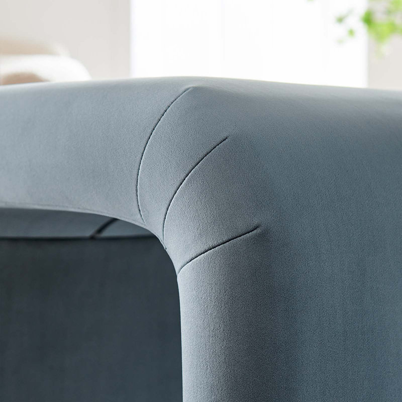 Tabouret d'appoint Modway Koda, Bleu cadet / or laiton