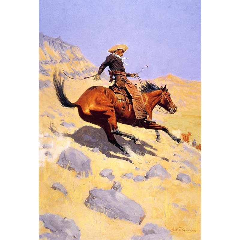 The Cowboy, H 24 po x l 16 po