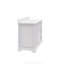 Meuble-lavabo de comptoir en marbre blanc de 48 po avec miroir Derby-27869633