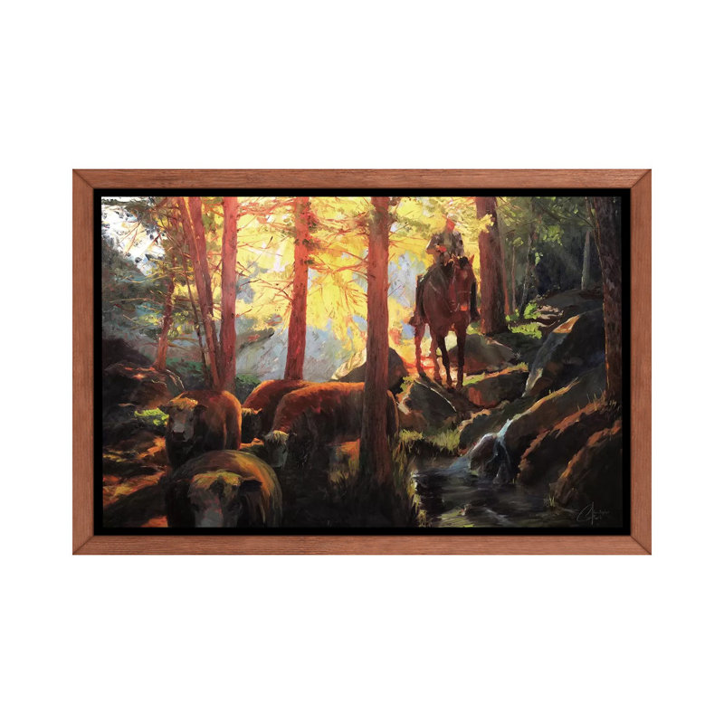 «Rough Terrain» par Christopher Clark, reproduction d'art, Toile avec cadre en bois classique, H 26 po x l 40 po x P 1,5 po