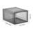 6-Pack Stackable Clear Shoe Storage Boxes with Magnetic Doors - Black Trim, Fits US Size 13-1783823479