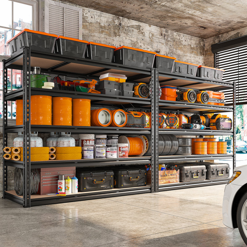 Alue 48"W Storage Shelves, Heavy Duty, Industrial, Adjustable Metal Garage Shelving Unit, 72" H x 48" W x 24" D