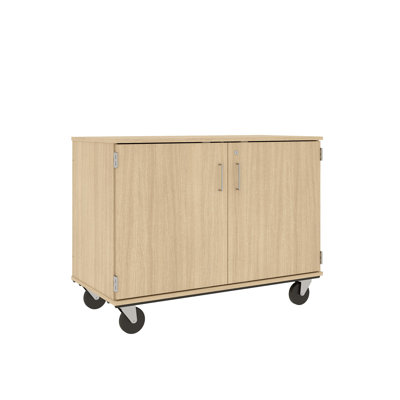 4 Compartments Mobile Classroom Storage Cabinet with Locking Doors
