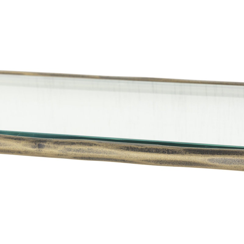 Swinton Shelf-Hammered Gunmetal, Hammered Aged Brass