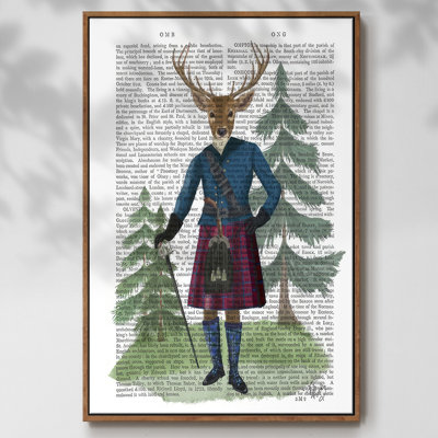 " Scottish Deer Laird Tam OShunter, Full, Book Print "