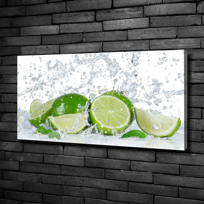 Limes And Water - No Frame Print on Canvas
