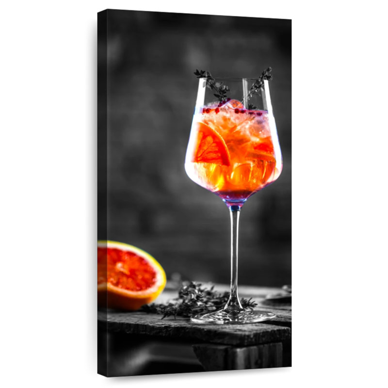 Pop orange cocktail, H 24 po x l 12 po