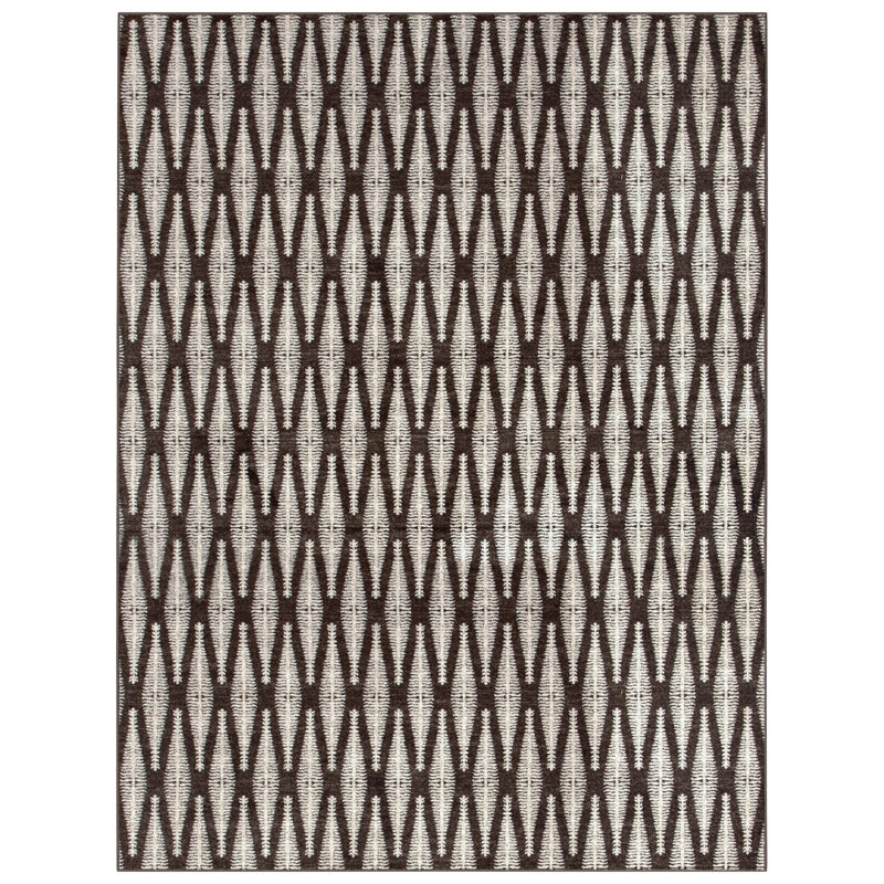 Viscose Geometric Indoor Rug, Rectangle 7'10" x 11'2"