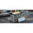 43" Rectangular Grey Open Weave Propane Fire Pit Table, 60000 , With Blue Glass Stones, Tempered Wind Guard, And 20Lbs Storage For Outdoor Fun 43 Inch Gas Output, Guard Stone Decoration Backyard-1653216756