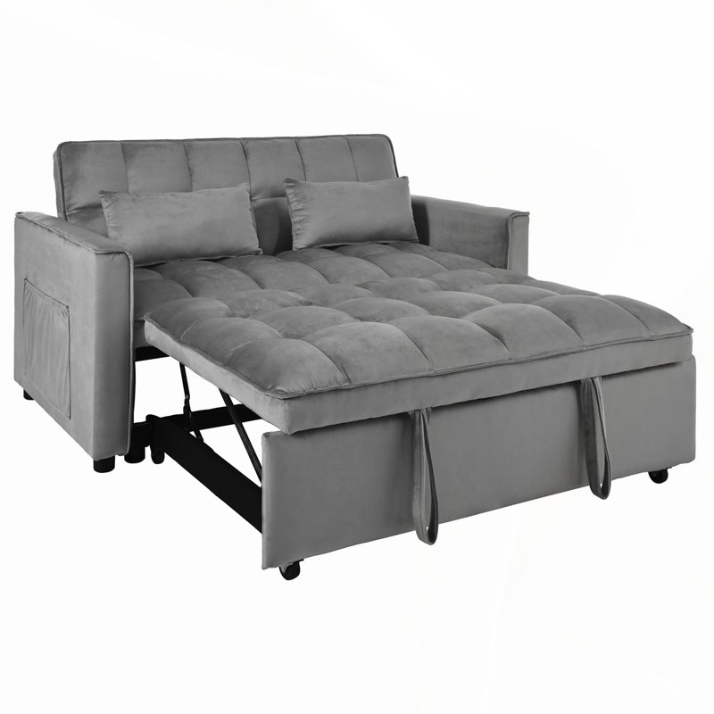 Convertible Sofa Bed,3-in-1 Pull Out Couch Bed with Reclining Backrest and Pillows,Sofa Bed Chair Full Convertible Sleeper Loveseat for Living Room, Home or Office