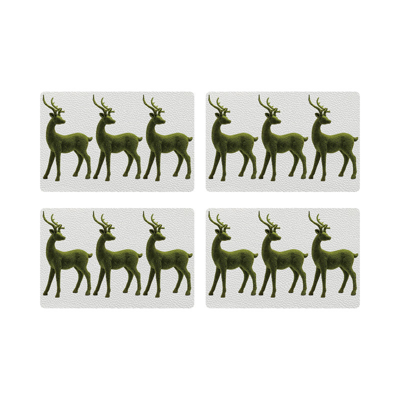 Vegan Leather Retangle Placemats