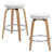White Seat/ Natural Frame