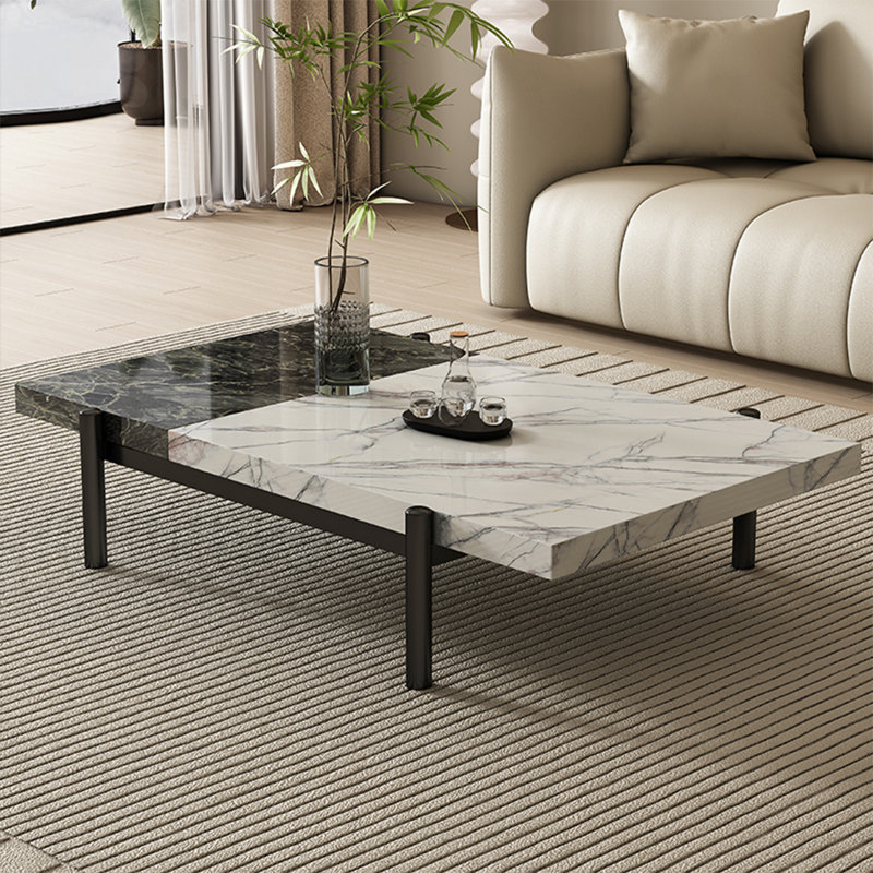Simple rectangular rock table, 11.8" H x 51.2" L x 27.6" W