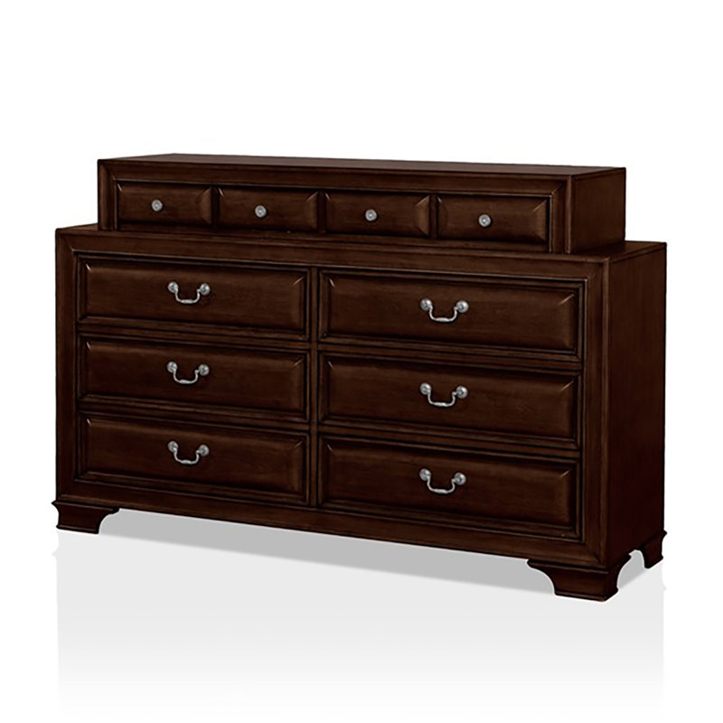 Goldene 66.5'' W 10 - Drawer Dresser, Brown Cherry
