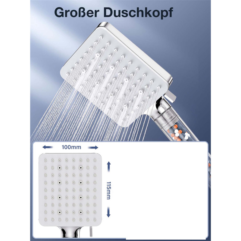 Handheld Shower Head, White