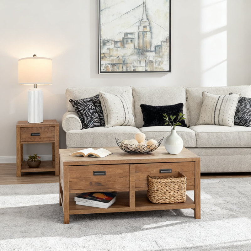 Ensemble de 2 lampes de table modernes en céramique avec abat-jour en lin, éclairage de chevet de ferme de 23,5 pouces pour le salon, la chambre à coucher et le bureau