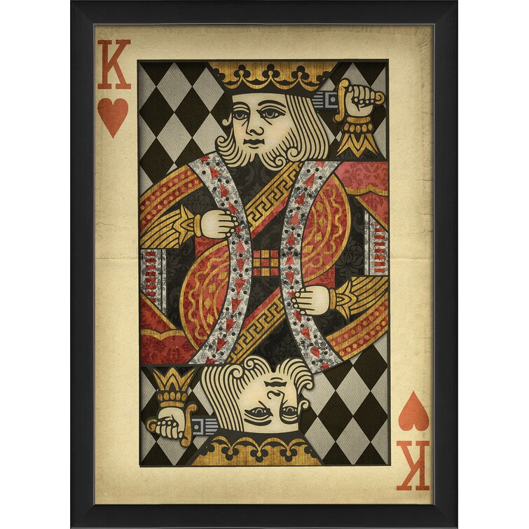 Williston Forge King Of Hearts Framed On Paper by The Artwork Factory Print  & Reviews