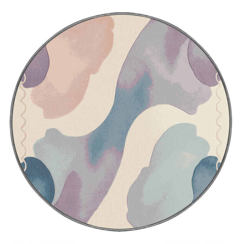 Oceanic Whirl Rug, Round 8'