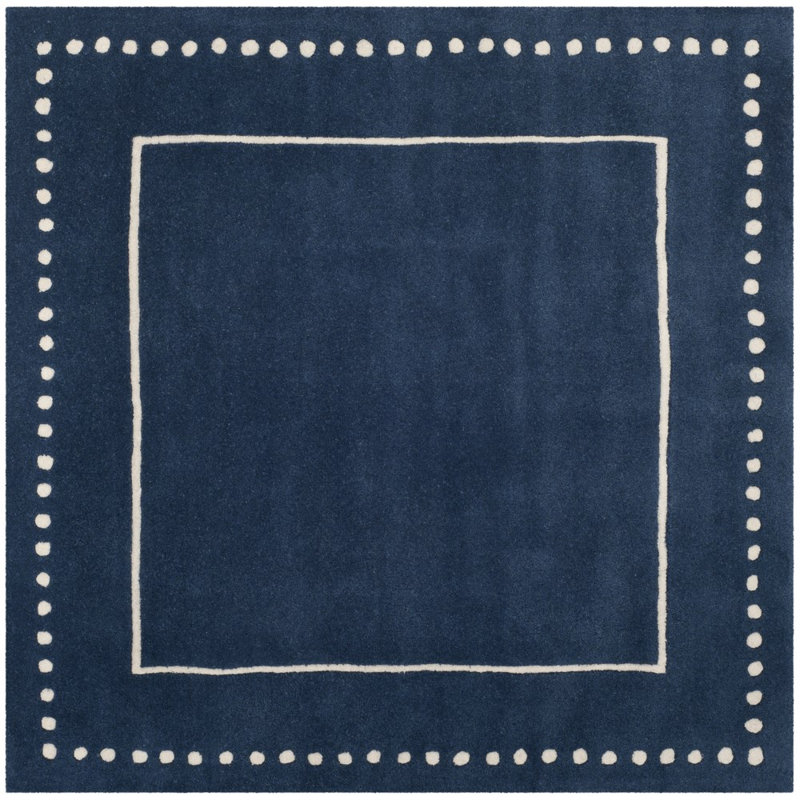 Cruz Bella Hand Tufted Wool Solid Color Rug, Square 5'