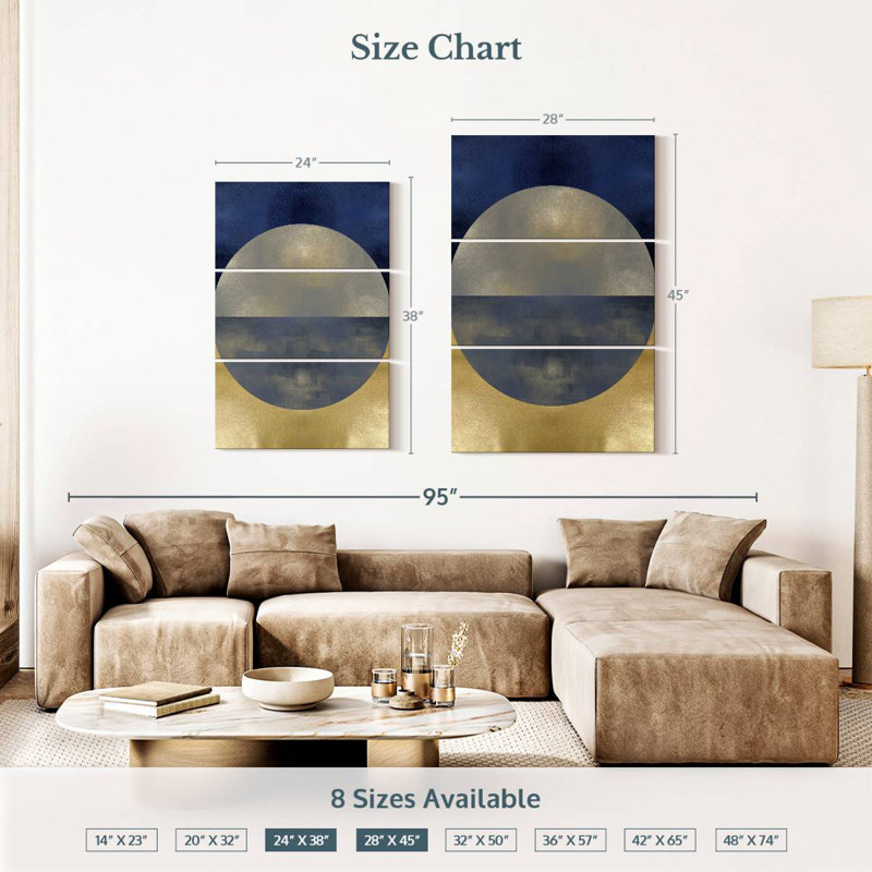 Avery Blue Sphere I, 38" H x 24" W