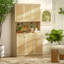 Armoire de cuisine avec huche de comptoir de cuisine, naturel