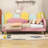 Upholstered Daybed with Rabbit Ear Headboard-373307347
