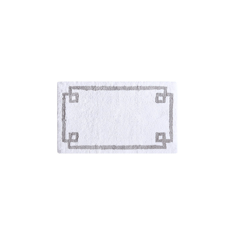 Tapis de bain confortable en coton touffeté - beaucoup d'espace, Blanc, L 0,5 po x l 24 po