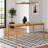 59'' Rectangular Dining Table for 6, Modern MDF Wood Kitchen Table with Solid Wood Legs