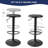 Bar Stools Set of 2, Adjustable Height Swivel Bar Stools, Metal Airlift Barstools, Backless Counter Height Bar Chairs for Kitchen Dining Room Pub Cafe-1785791045-1785791066