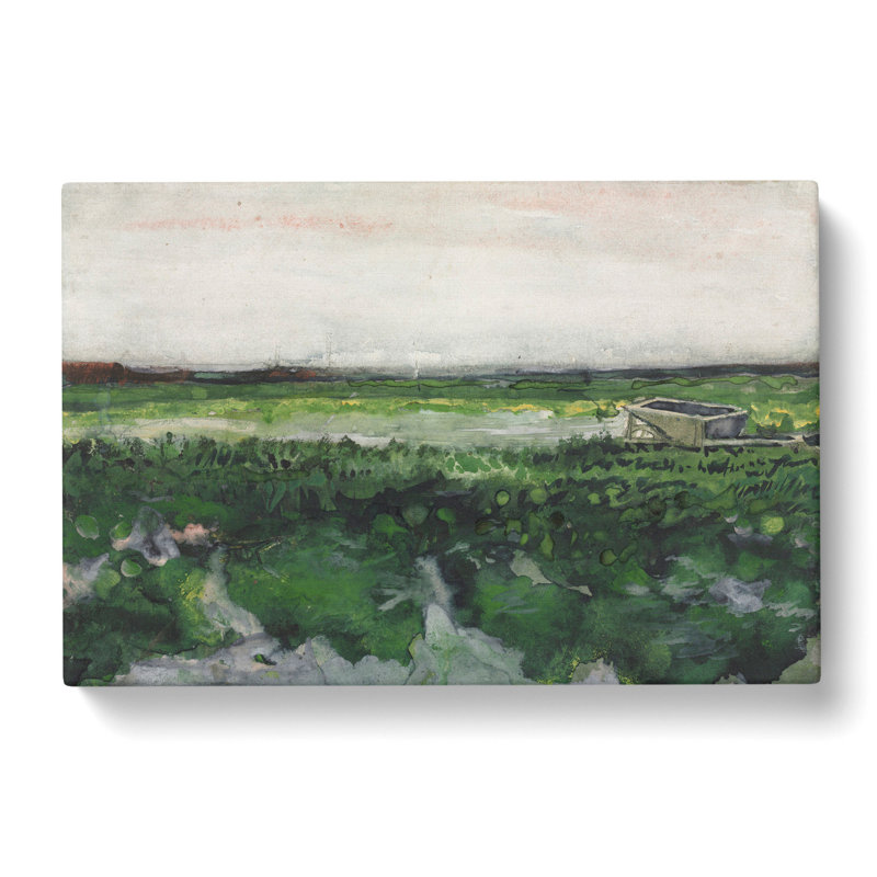Landscape With Wheelbarrow by Vincent Van Gogh - Wrapped Canvas, 35cm H x 50cm W x 3cm D