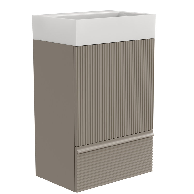 Meuble-lavabo pour salle de bain - Cachemire gris moderne autoportant 20 po, Gris